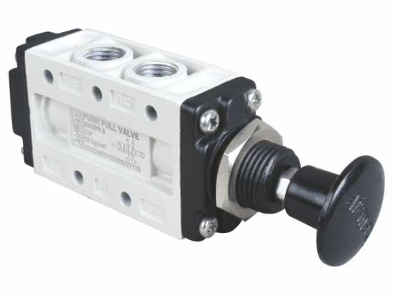 Airmax is Top Manufacturer of 5/2 Way Push Pull Valve Spring Return & Detent in India