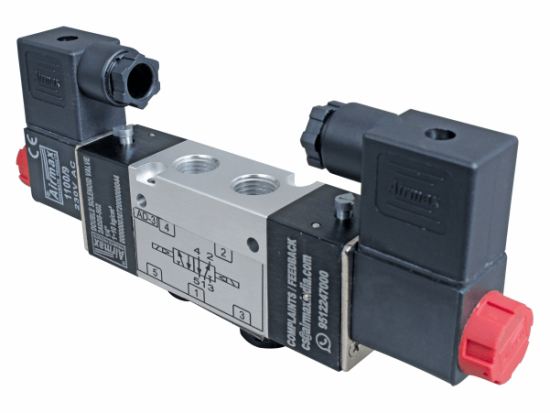 Zoomed View of 5/2 Way Double Solenoid Valve by Airmax India